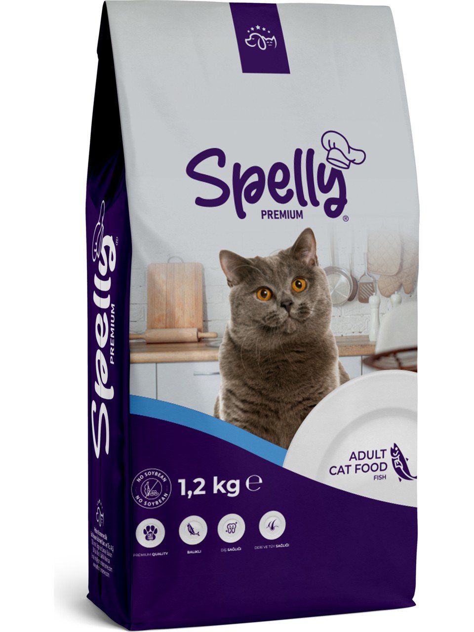 Spelly Yetişkin Kedi Maması Balıklı Spelly Yetişkin Kedi Maması Balıklı