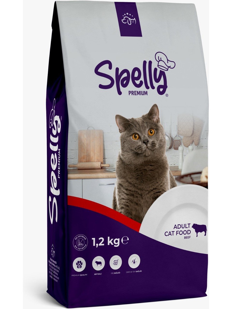 Spelly Yetişkin Kedi Maması Biftekli Spelly Yetişkin Kedi Maması Biftekli