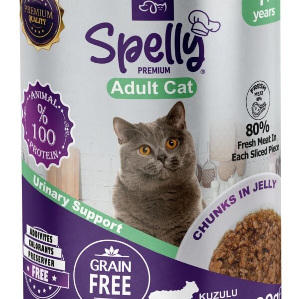 Spelly Kuzulu Yetişkin Kedi Maması Konserve