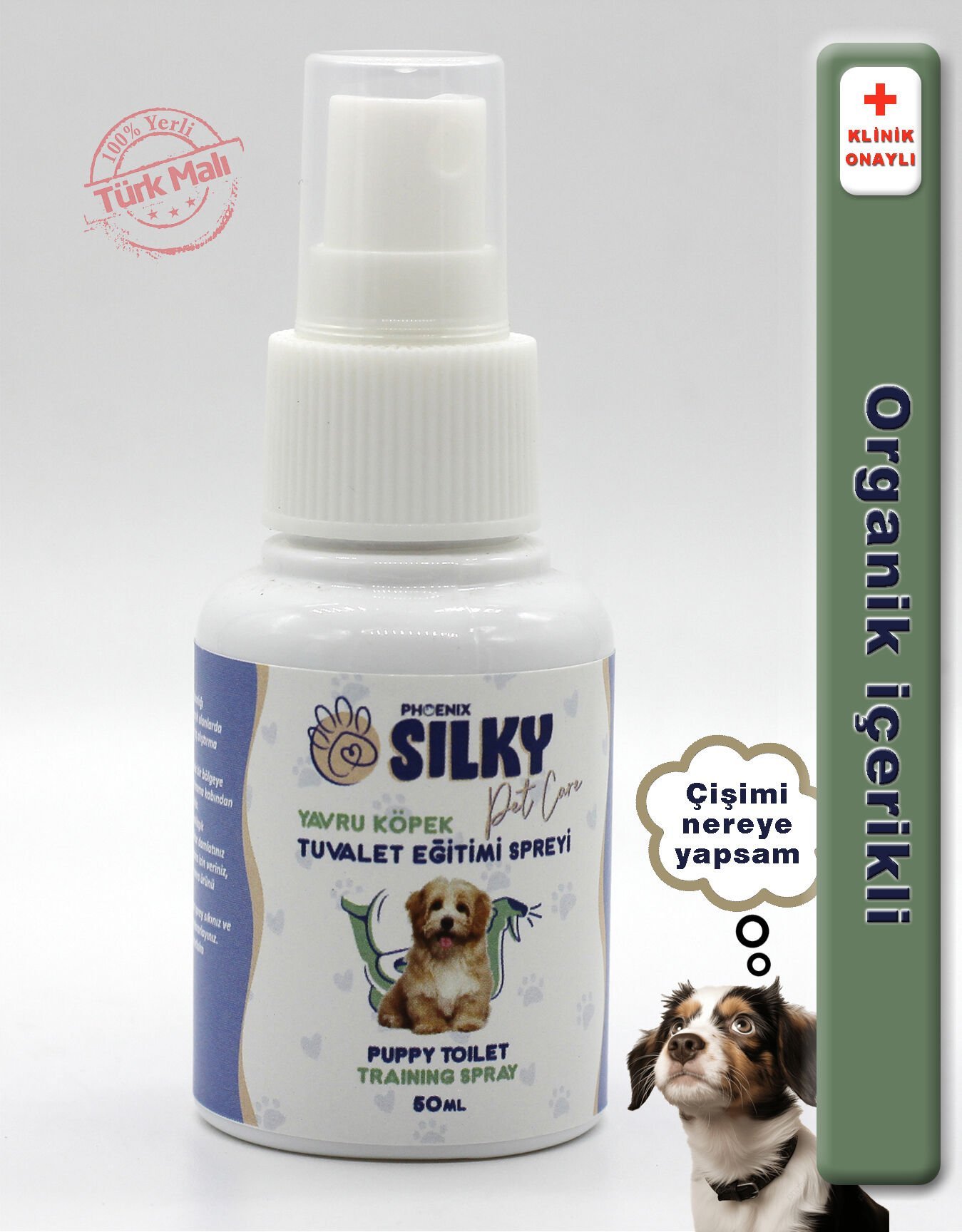 silky-tuvaletyapma-egitim-spreyi50ml Köpekler için Tuvalet / Çiş Eğitim Spreyi